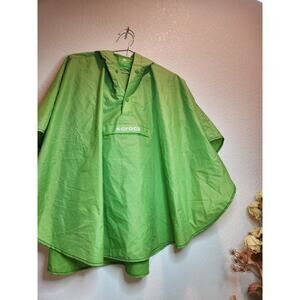 Crocs Youth Green Packable Poncho Rain Jacket‎ One Size Outdoor Festival